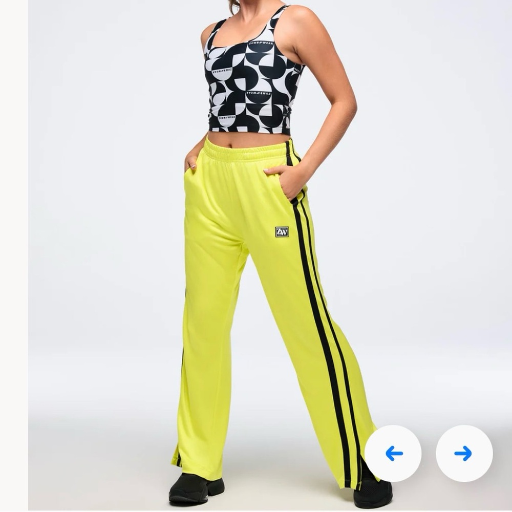 Zumba Fitness Neon Yellow Track Pants